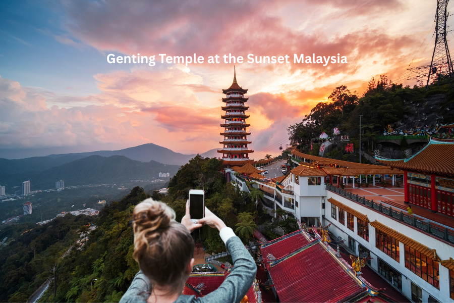 Genting temple at Sunset