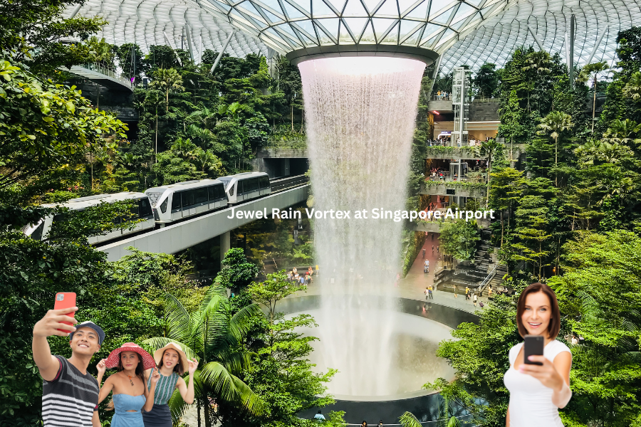Rain Vortex at Singapore Airport