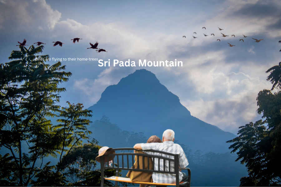 Sri Pada Mountain In the Sun Sets